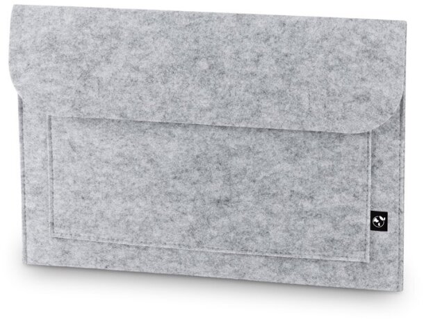 Funda Felpy Sleeve para portátil de fieltro reciclado 100% rPET Gris claro detalle 7
