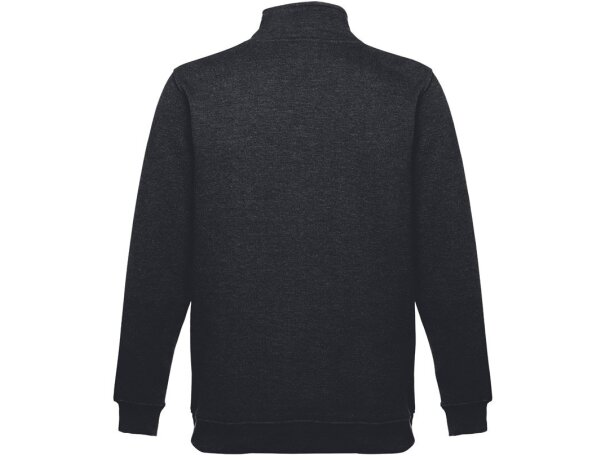 Sudadera Budapest unisex con cremallera y cinturilla canalé Negro detalle 20
