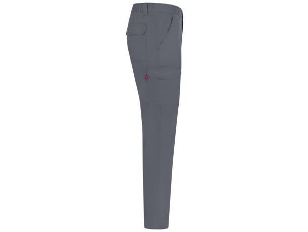Pantalón de sarga multibolsillos Hermes con cintura elástica Gris detalle 40