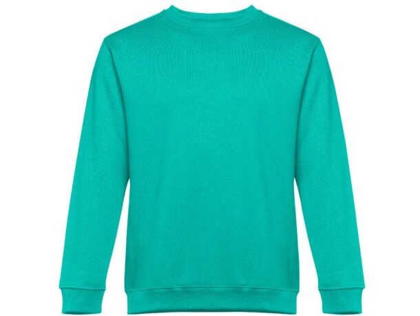 Sudadera Delta unisex de algodón y poliéster con interior cardado Verde turquesa detalle 7