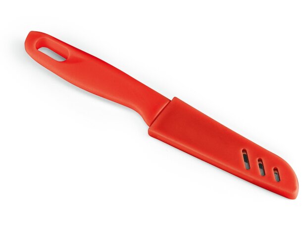 Cuchillo de acero con punta rojo