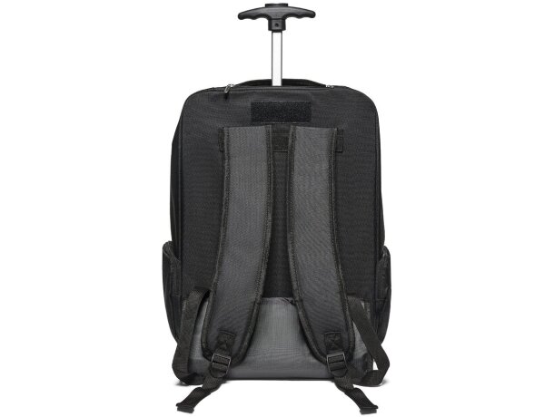 Mochila para ordenador 17 con protector de ruedas de poliéster Hi!dea Avenir Negro detalle 3