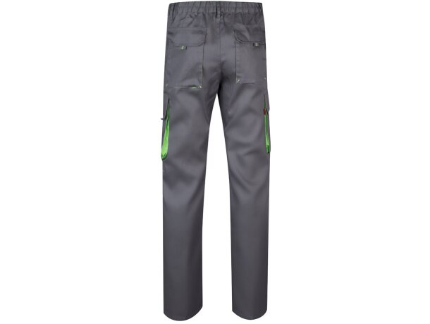 Pantalón de sarga multibolsillos bicolor VL Hypnos Gris/Verde detalle 2