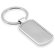 Llavero de metal elegante con estuche cromado satinado
