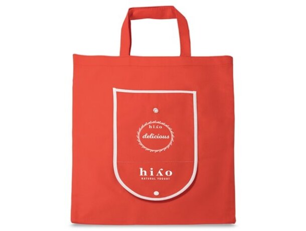 Bolsa plegable con ribete blanco rojo