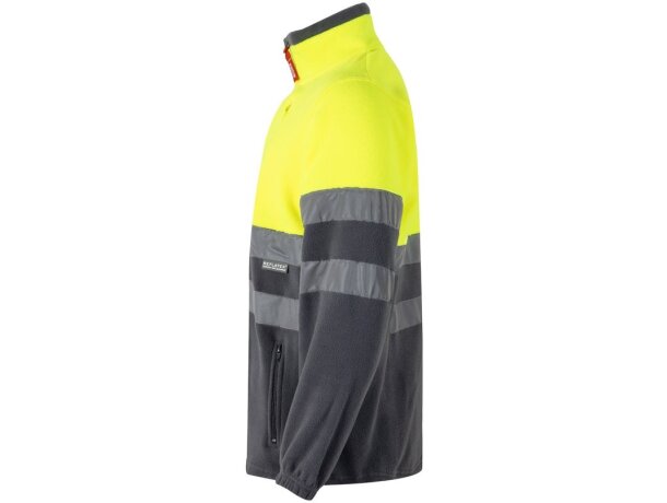 Chaqueta polar bicolor Eros con bandas reflectantes EN20471 Gris/Amarillo detalle 37