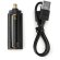 Linterna recargable Yvian en aluminio reciclado 100% Negro detalle 5