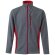 Chaqueta polar bicolor Geras con cinco bolsillos y cremallera Gris/Rojo