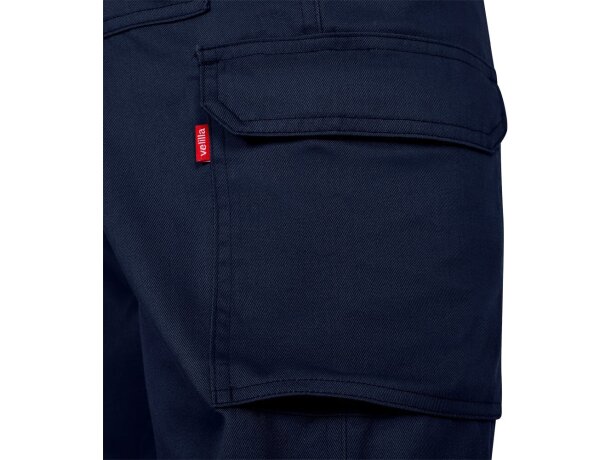 Pantalón de sarga multibolsillos Hermes con cintura elástica Azul marino detalle 26