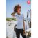 Polo mujer Berlin Women blanco algodón piqué manga corta detalle 1
