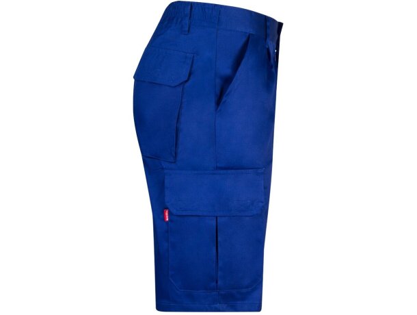 Bermudas Chione multibolsillos en sarga con cinturilla elástica Azul royal detalle 14