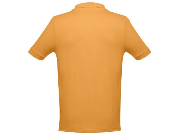 Polo Adam de algodón piqué cardado con cuello canalé Amarillo oscuro detalle 45