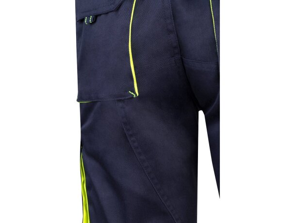 Bermudas Hemera bicolor multibolsillos con cinturilla elástica Azul marino/Amarillo detalle 31