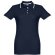 Polo slim fit Rome women bicolor algodón 210 g/m² manga corta Azul marino detalle 5