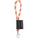 Lanyard nautic short de poliamida con mosquetón de 9 mm Amarillo hexachrome/Rosa hexachrome