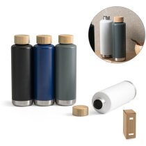 Botella personalizada Norre acero inoxidable tapa bambú 640ml