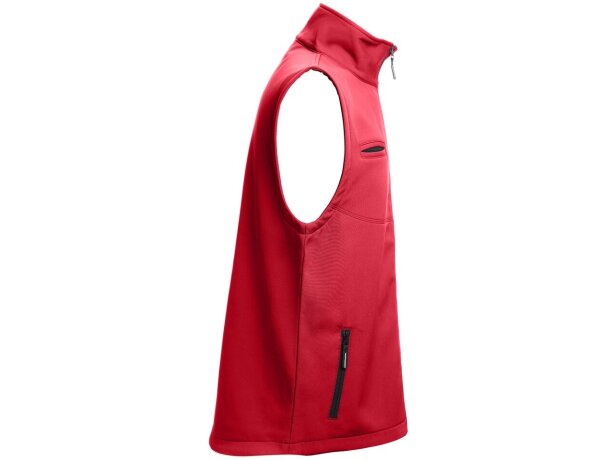 Chaleco softshell Baku unisex repelente al agua Rojo detalle 7