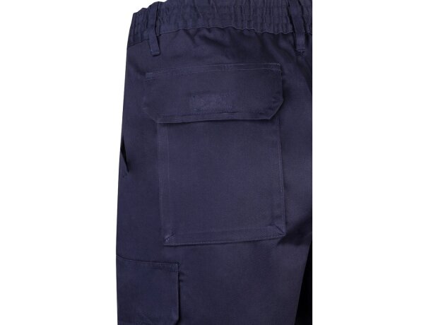 Bermudas Chione multibolsillos en sarga con cinturilla elástica Azul detalle 31