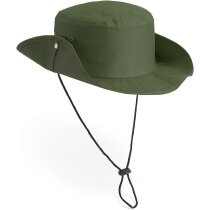 Sombrero de poliester con cordón ajustable en dos colores personalizado verde Sombrero de poliester con cordón ajustable en dos colores personalizado verde