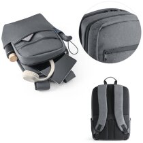 Mochila portátil nylon impermeable gris Brooklyn