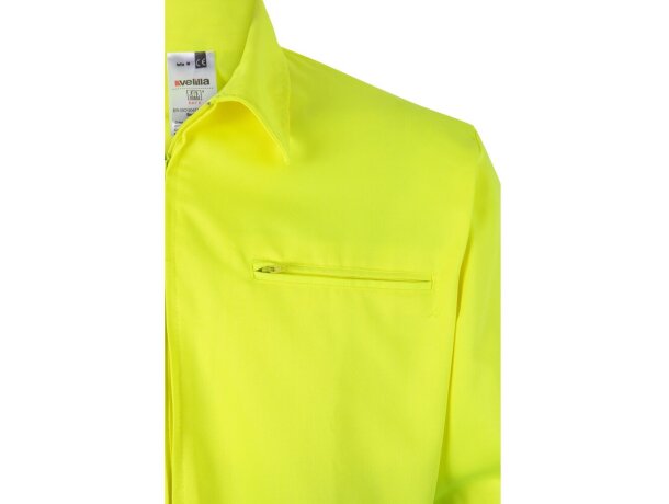 Chaqueta de sarga bicolor Neptune Large con alta visibilidad Verde/Amarillo detalle 10