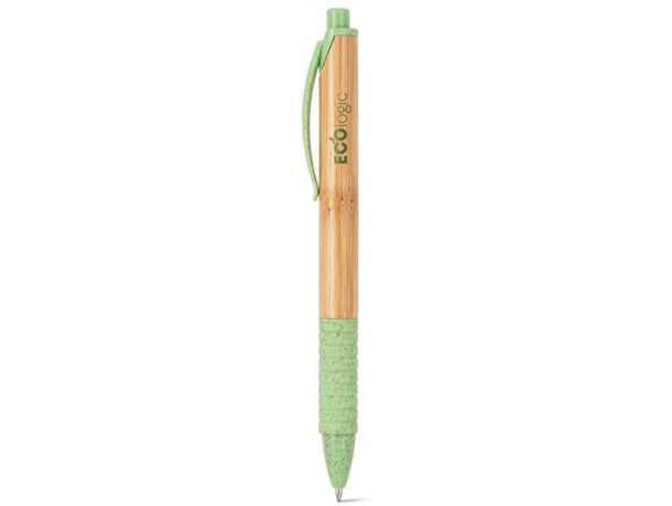Kuma. bolígrafo de bambú verde claro