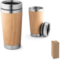 Vaso térmico Pietro personalizados acero bambú 500 ml