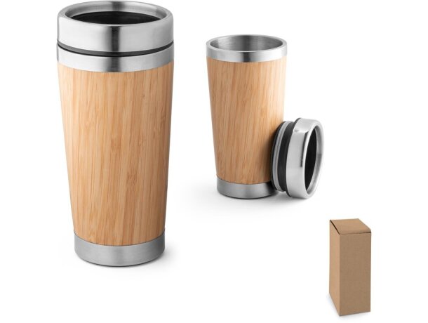 Vaso Pietro de viaje de bambú de 500 mL