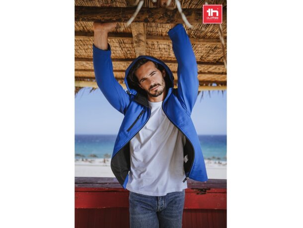 Chaqueta softshell zagreb con capucha removible para hombre detalle 1