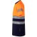 Camiseta de piqué bicolor Bastet de alta visibilidad Azul marino/Naranja detalle 3