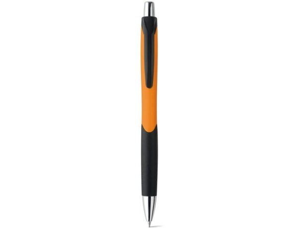 Bolígrafo Caribe colorido con antideslizante naranja