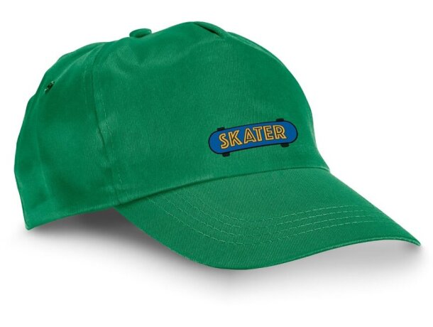 Gorras running poliéster deportiva cierre velcro Hi!dea Campbel Verde detalle 2