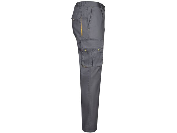 Pantalón de sarga multibolsillos bicolor VL Hypnos Gris/Amarillo detalle 72