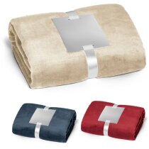 Manta Dyleaf polar aterciopelada anti-pilling azul