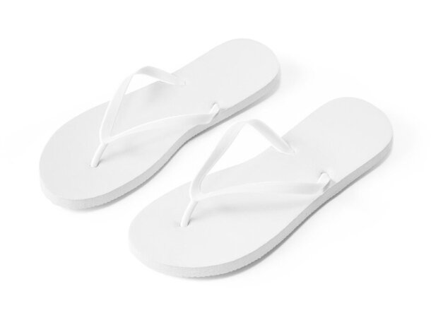 Pantuflas Bali con suela de eva sublimable talla l/xl (40-43) Blanco detalle 3