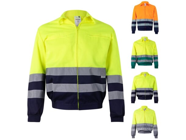 Chaqueta de sarga bicolor Neptune Large con alta visibilidad detalle 1