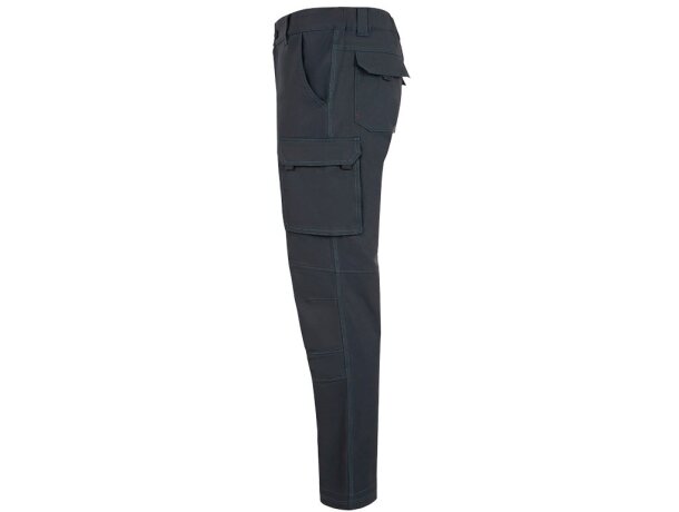 Pantalones nymphs de sarga elastica multiestiramiento 8 bolsillos Gris oscuro detalle 31