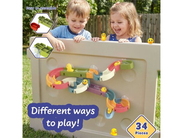 Juego educativo marbles circuits con pistas para carrera de patos Multicolor detalle 7