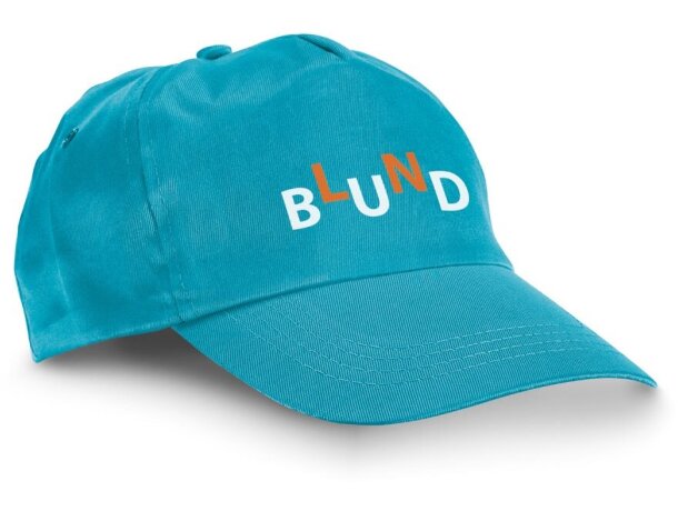 Gorras running poliéster deportiva cierre velcro Hi!dea Campbel Azul claro detalle 1
