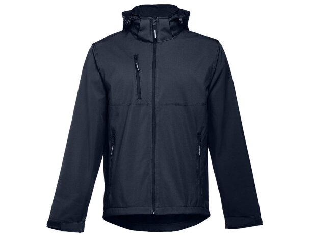 Chaqueta softshell zagreb con capucha removible para hombre Azul marino detalle 10