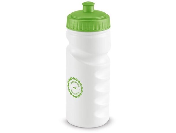 Botella Lowry deportiva con cuerpo blanco 550 ml verde claro