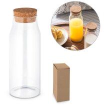 Botella cristal borosilicatado litro cierre corcho