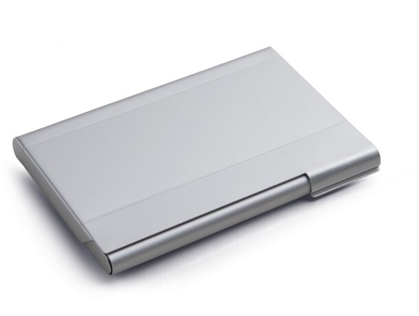 Tarjetero de aluminio gran capacidad personalizado cromado satinado Tarjetero de aluminio gran capacidad personalizado cromado satinado