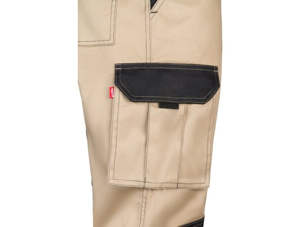 Pantalón sarga multibolsillos bicolor njord slim fit Beige detalle 6