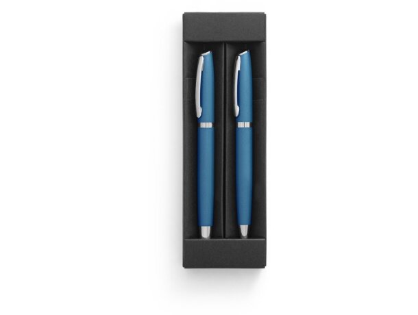 Set Re-lando roller y bolígrafo en aluminio reciclado 100% rAL Azul detalle 25