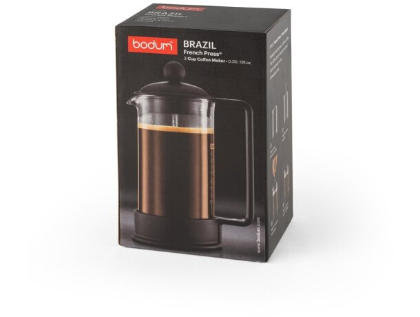 Cafetera Brazil 350 de prensa 350ml Negro detalle 1