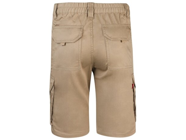 Bermudas elásticas multibolsillos Hebe con cinturilla elástica Natural claro detalle 2