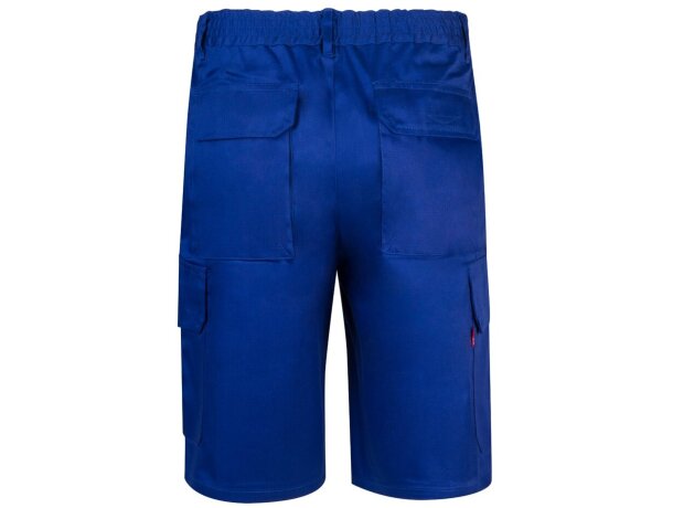 Bermudas Chione multibolsillos en sarga con cinturilla elástica Azul royal detalle 12
