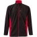 Chaqueta polar bicolor Geras con cinco bolsillos y cremallera Negro/Rojo