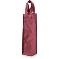 Bolsa de regalo en no tejido para 1 botella personalizada burdeos